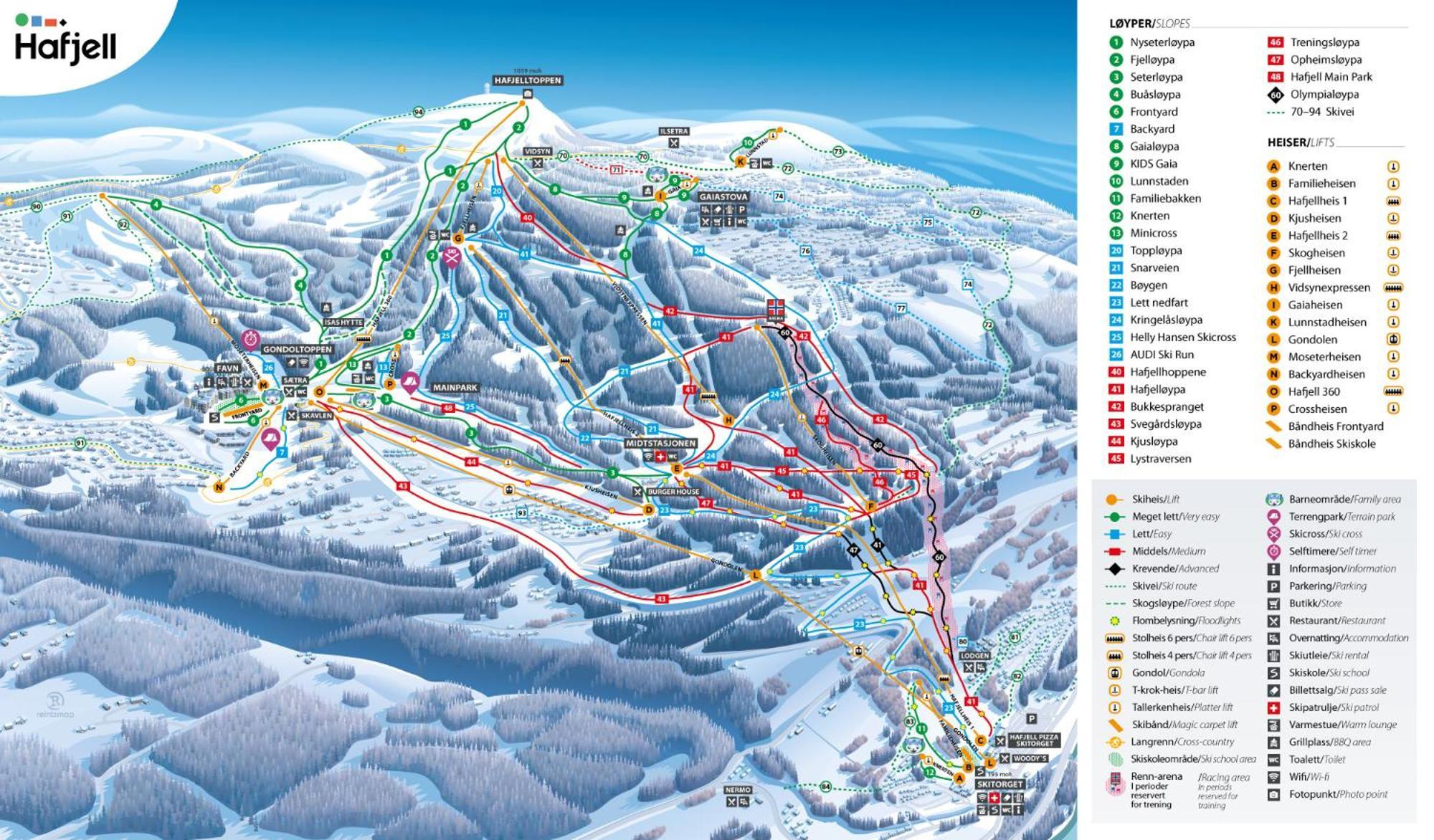 Hafjell Front 8Pers, Ski In/Out. Downhill Bike 외부 사진